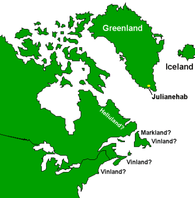 possible locations of Ericson's landings