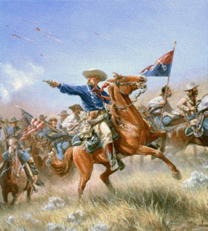 one of many depictions of Custer's Last Stand