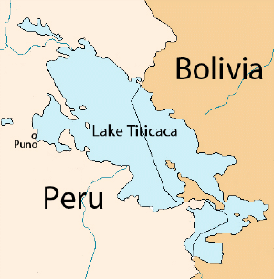 map of Lake Titicaca