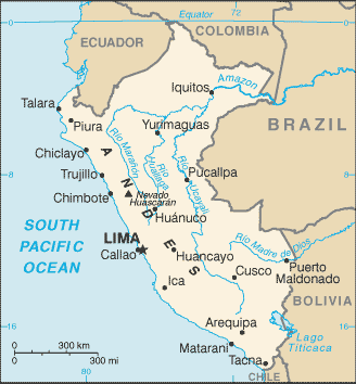 map of Peru