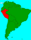 location of Peru in South America