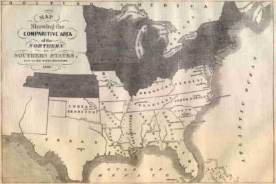 1861 map of the Northern and Southern States, from Harper's Weekly