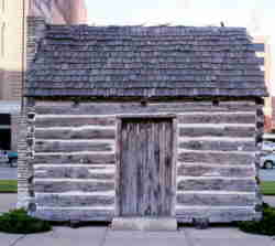 replica of Bryan's cabin