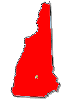 silhouette map of New Hampshire