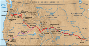 map of the Oregon Trail