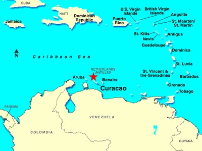 location of Curacao