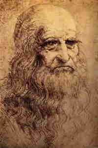 Leonardo da Vinci, self-portrait, ca 1512