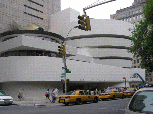 exterior of the Guggenheim Musem