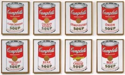 one of Warhol's Campbell's Soup Can paintings