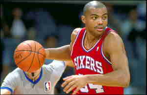 Charles Barkley as a Philadelphia Seventy-Sixer