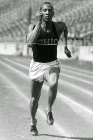 Jesse Owens, while at Ohio State University