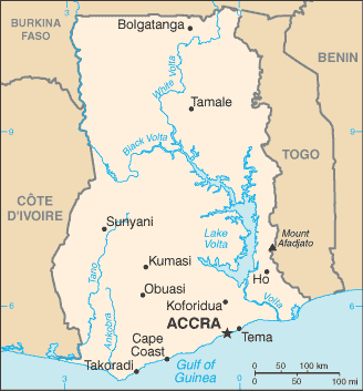 map of Ghana