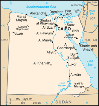 map of Egypt