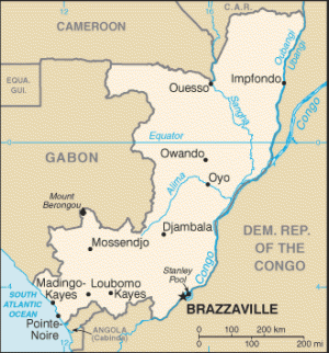 map of the Republic of the Congo