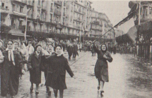 European women demonstrate support for insurgents