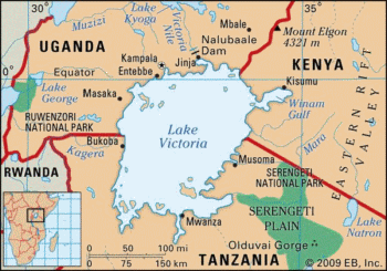 map of Lake Victoria and region