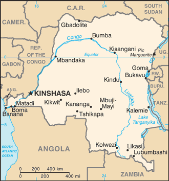 map of Congo