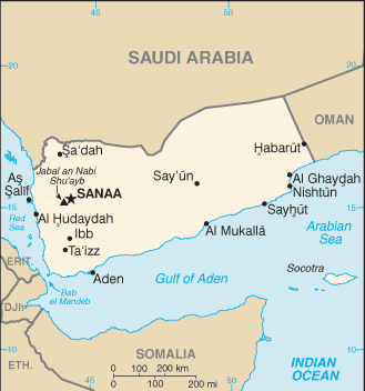 map of Yemen