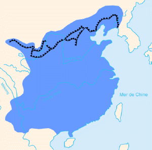 map of the Great Wall under the Ming Dynasty