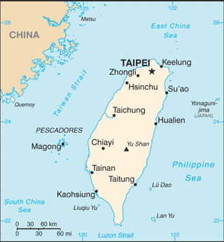 map of Taiwan