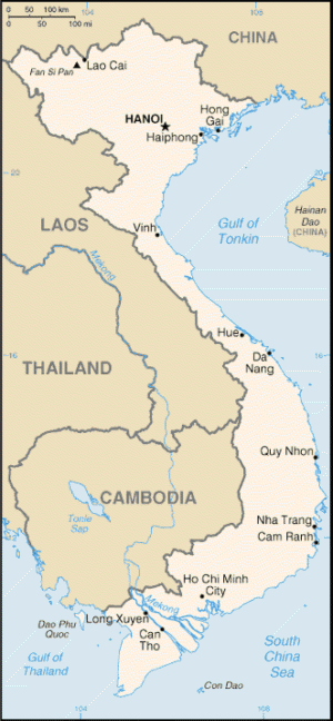 map of Vietnam