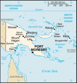 map of Papua New Guinea