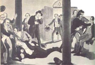 illustration of Perceval's assassination