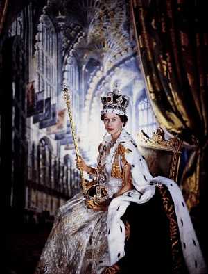 Queen Elizabeth II after coronation