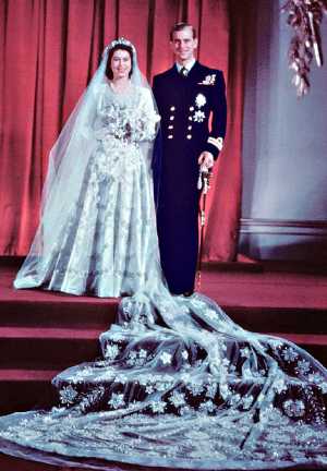 marriage of Princess Elizabeth and Lt Mountbatten