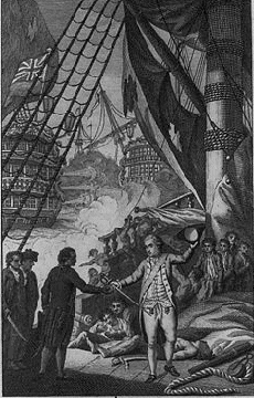 Rodney accepting the surrender of the Comte de Grasse