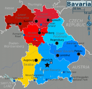 map of Bavaria