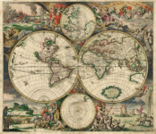 antique world map