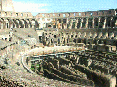 inside the Colosseum