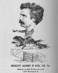 poster advertising one of Twain's lectures