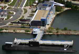 Submarine Force Museum, with the Nautilus as principal exhibit