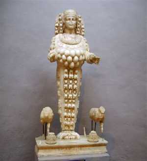 Artemis as depicted in Ephesus