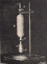 apparatus for studying the glow of substances caused by a radium salt solution