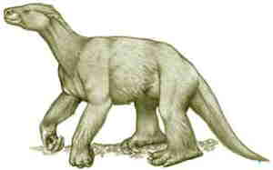 artist's rendering of a Shasta Ground Sloth