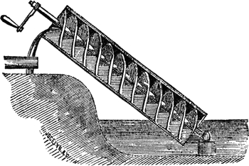 drawing of an Archimedean Screw