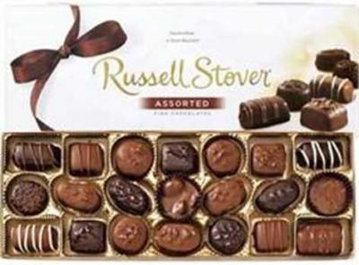 box of Russell Stover chocolates