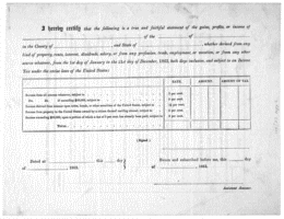 signature page of the 1862 income tax form