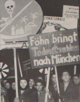 protesting the French atomic bomb test