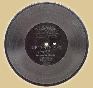 an early Gramophone recording of the Star-Spangled Banner