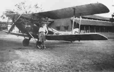 Johnson and her DH Gypsy Moth