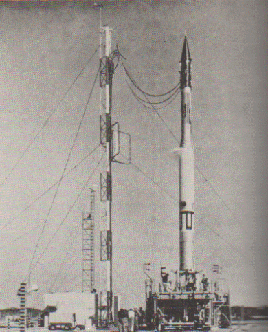 Vanguard rocket moments before launch