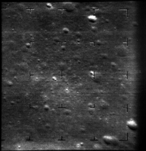 image of Lunar surface just before impact