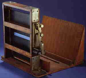 patent model of Muybridge's synchronization device